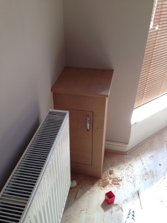 Completed gas meter cupboard Harrison Fine Woodwork Lee Harrison