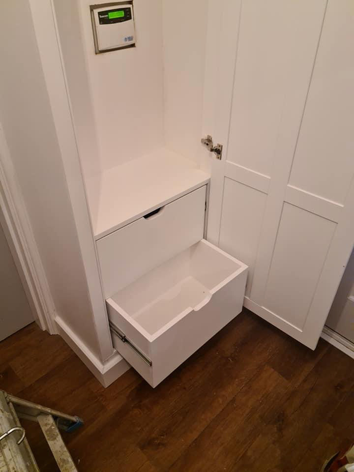 Full height cupboard internal detail