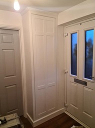Full height meter cupboard in hallway
