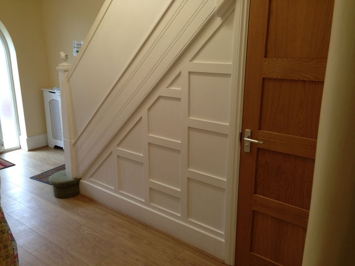 Hallway wood panelling Harrison Fine Woodwork Lee Harrison