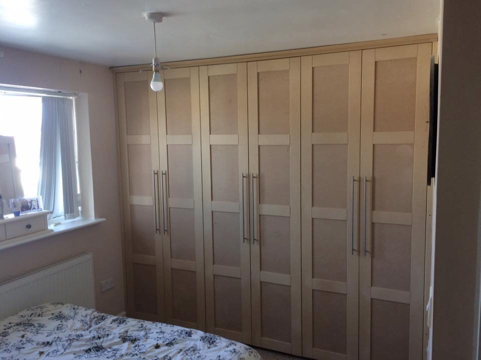 MDF Shaker wardrobes full height Harrison Fine Woodwork Lee Harrison