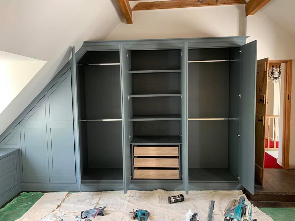Loft conversion master bedroom wardrobes