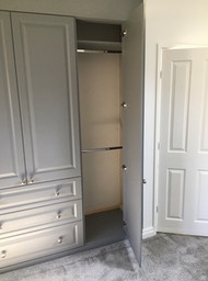 Modern grey wardrobes internals