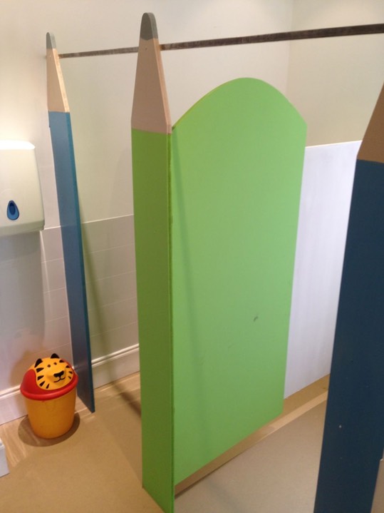 Nursery toilet cubicles pencil theme