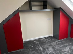 Over bed wardrobes and display shelving