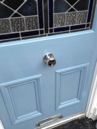 Refurbish reclaimed door installation and repair. 