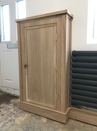 White oak meter cabinet